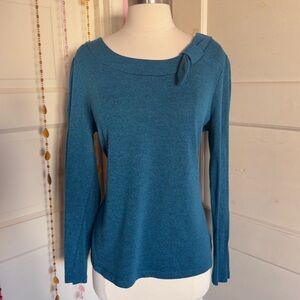 East 5th Women's Green Knit Sweater Top Size L Lightweight Long Sleeve